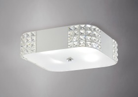 Denver Crystal Ceiling Lights Diyas Ringed & Square Crystal Fittings Denver Crystal Ceiling Lights Diyas Ringed & Square Crystal Fittings